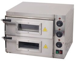 Печь для пиццы электрическая 2-камерная с подом 41*41 см Kocateq EPC02S